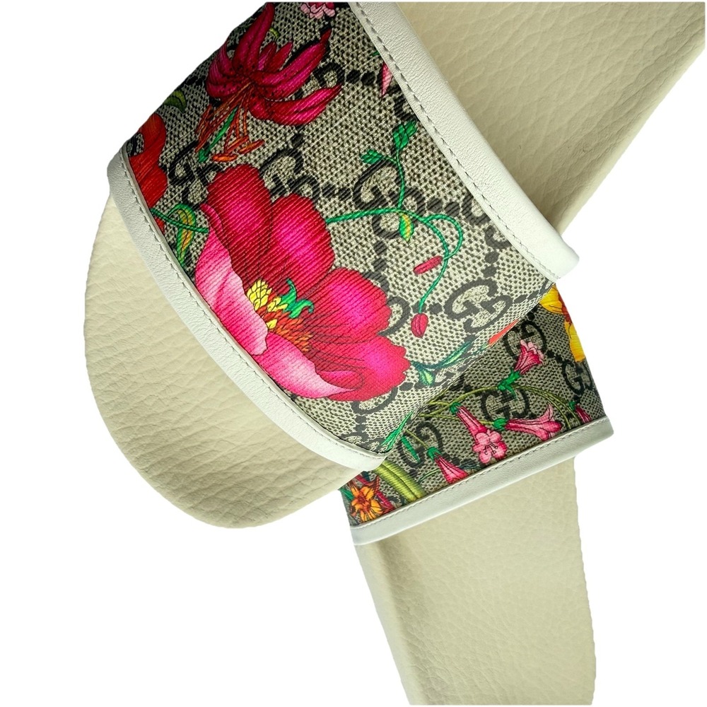 GUCCI GG Bloom Slides Supreme - EUR 37 - US 7 - Beige Floral - Picture 7 of 8